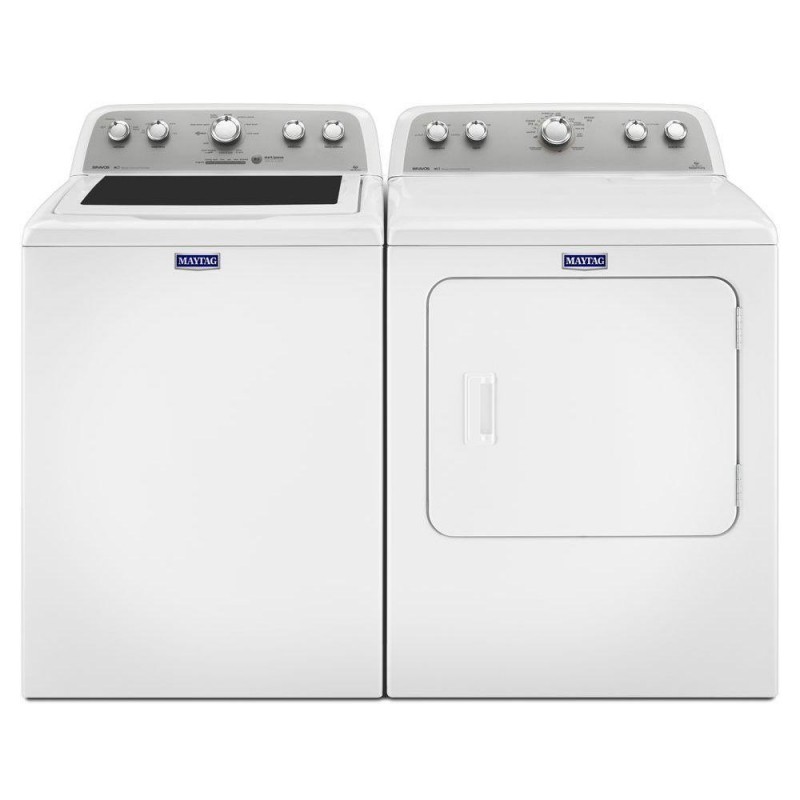Maytag MVWX655DW Bravos 4.3 cu. ft. High Efficiency Top Load Washer in White Maytag 7.0 cu. ft. Dryer with Sanitize Cycle MEDX655DW White